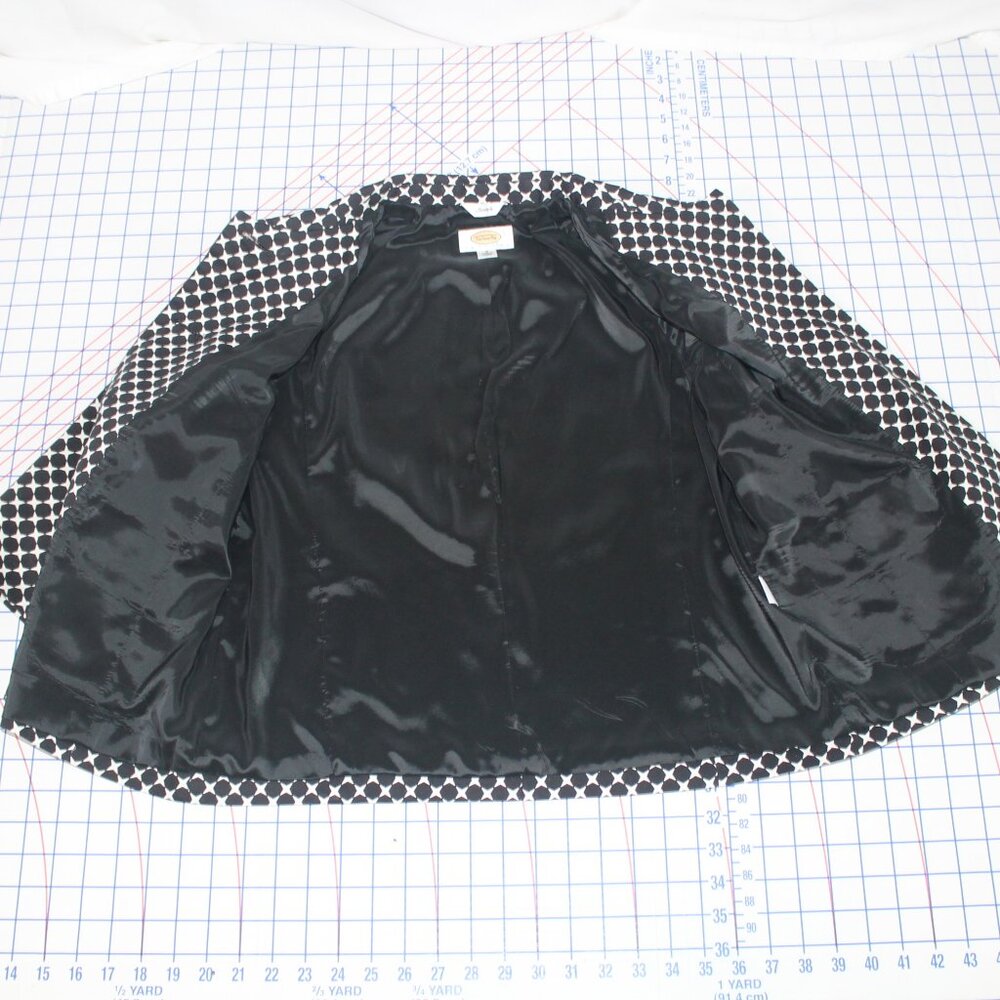 Talbots Retro Swing Blazer 60s Vibe 3/4 Sleeves Cotton Blend Size 4P - Picture 9 of 13